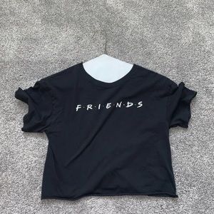 Friends Black Cropped Tshirt